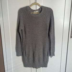 Grey knit sweater dress. Never worn